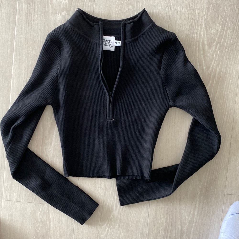 Princess Polly Cropped Quarter Zip Top